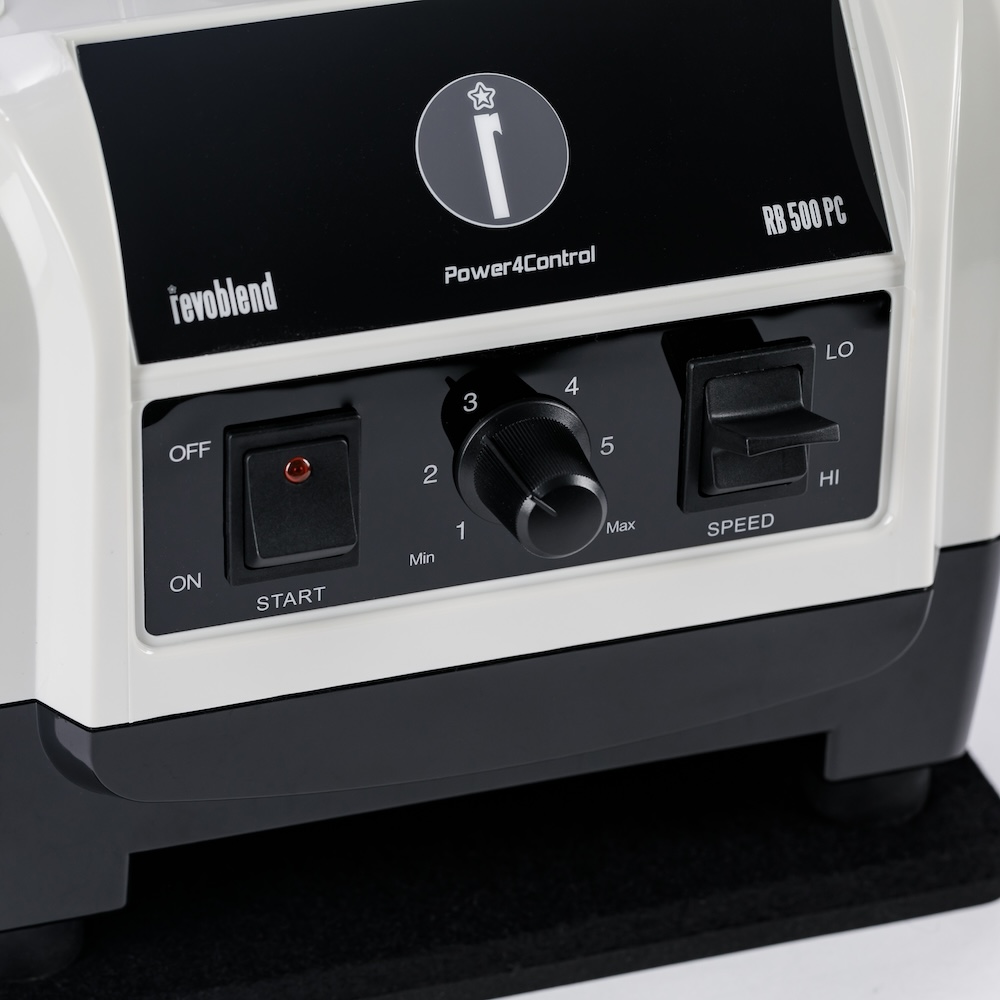 Revoblend RB 500 PC Professional Hochleistungsmixer 2 revoblend.bedienfeld weiss