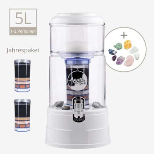 AcalaQuell Mini Weiss-Kristallklar Wasserfilter Jahrespaket