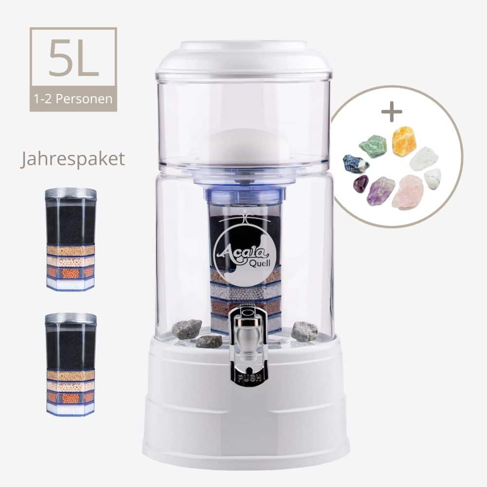 Jahrespaket AcalaQuell Mini (5L) Weiss/Kristallklar