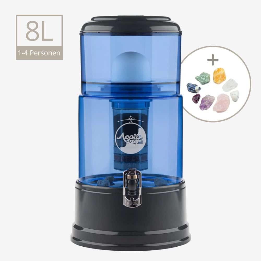 AcalaQuell Smart Wasserfilter (8L) Anthrazit/Blau