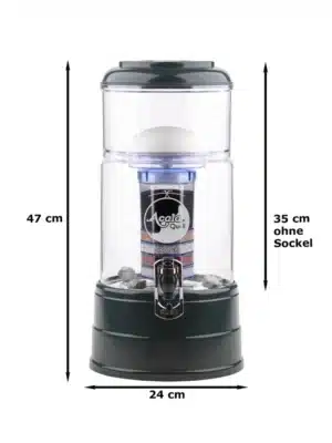 acalaquell-standwasserfilter-mini-kristallklar-anthrazit-premium-maße-wasser-filtern-mit-dem-acala-mini