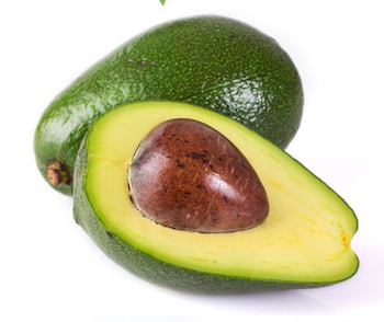 Collection of fresh fruits and vegetables Avocado