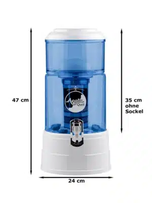 acalaquell-standwasserfilter-mini-blau-weiß-premium-maße-gesundes-trinkwasser-mit-acala