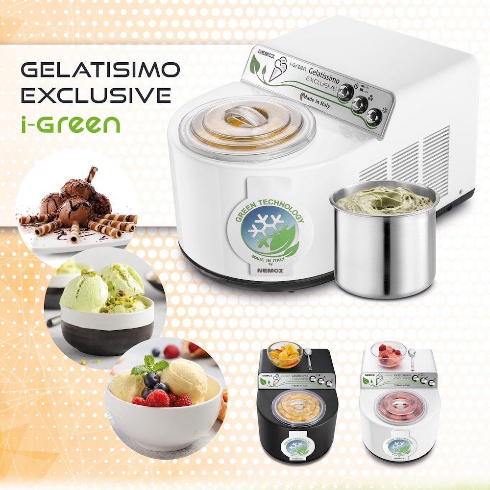 nemox eismaschine gelatissimo exclusive i green eissorten
