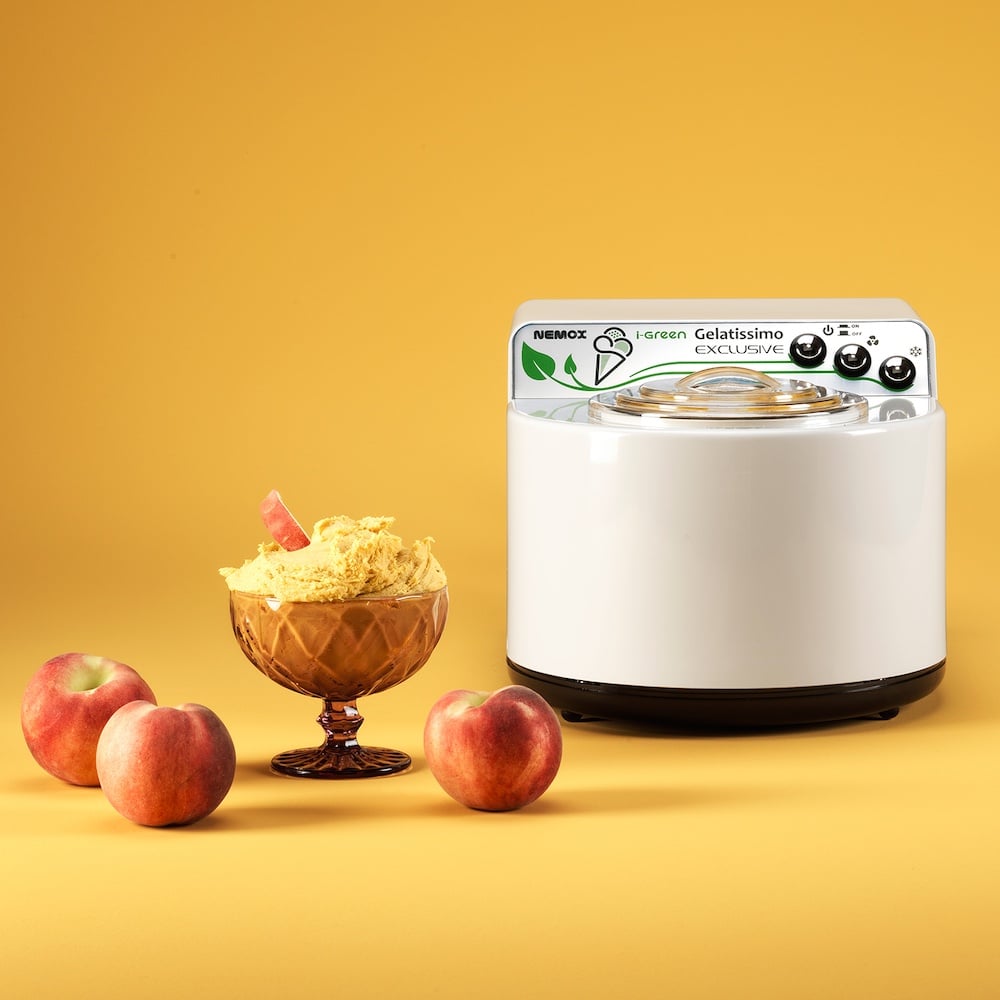 nemox eismaschine gelatissimo exclusive i green weiss pfirsich