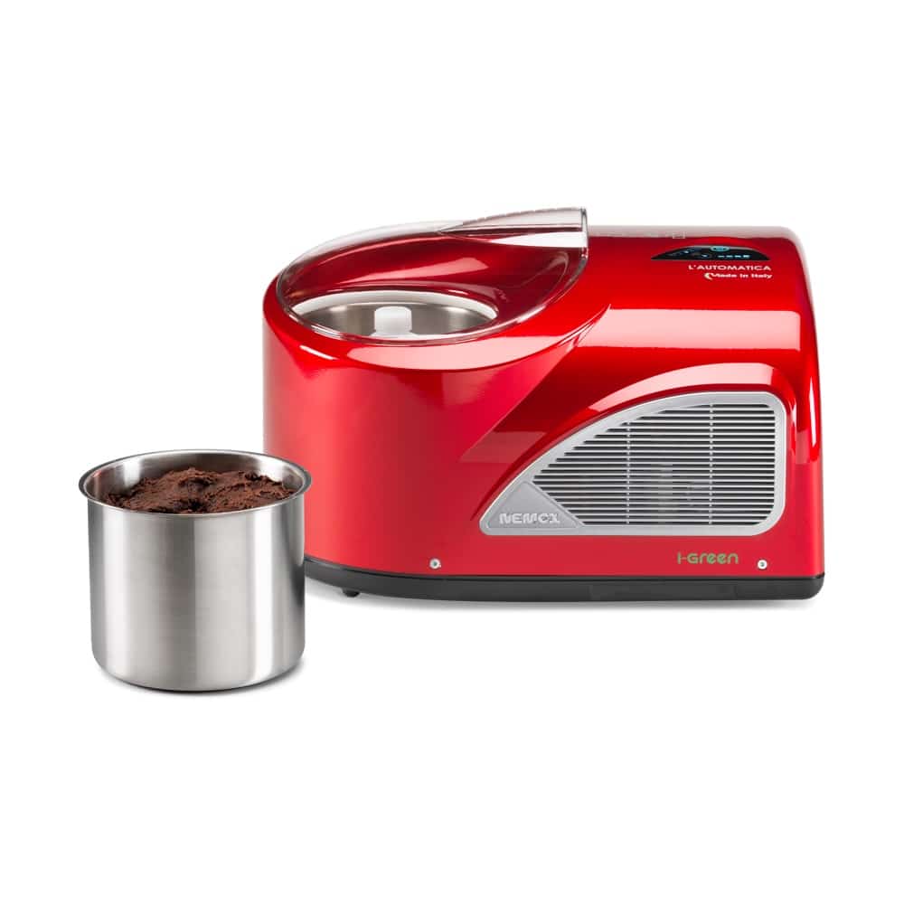 nemox eismaschine gelato nxt1 rot erdbeere mit becher