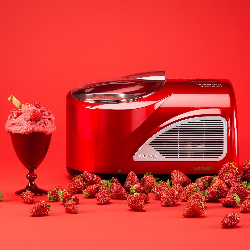 nemox eismaschine gelato nxt1 rot erdbeere