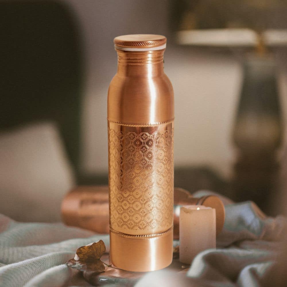 kupferflasche mosaik winter