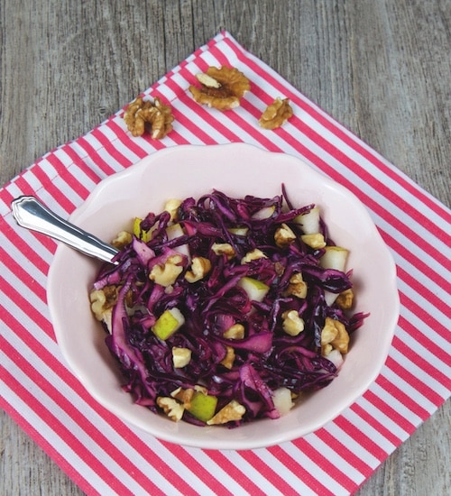 rotkohl birnen salat rezept happy vita