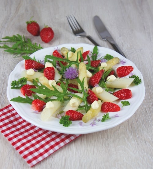 Spargel Erdbeer Salat Rezept