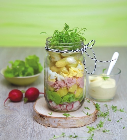 Spargelsalat im Glas