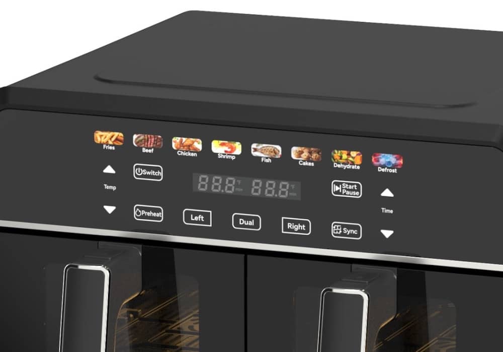 wartmann heissluftfritteuse af2511 airfryer bedienfeld